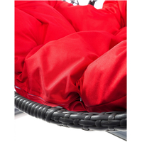 Подвесное кресло M-Group Для двоих Люкс 11510306 (серый ротанг/красная подушка)
