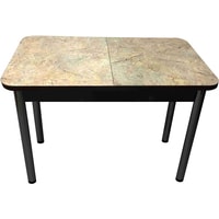 Кухонный стол Solt Мила 1 (мрамор золотой/ноги круглые черные)
