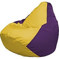 Кресло-мешок Flagman Груша Медиум Г1.1-247 (жёлтый/фиолетовый)