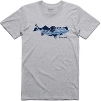 Футболка Simms Striper Bay Fill T-Shirt (L, серый)