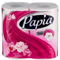 Туалетная бумага Papia Secret Garden (3 слоя, 4 рулона)