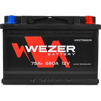 Автомобильный аккумулятор Wezer WEZ75680R (75 А·ч)