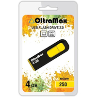 USB Flash OltraMax 250 4GB (желтый) [OM-4GB-250-Yellow]