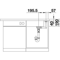 Кухонная мойка Blanco Axia III XL 6 S-F (темная скала) [522196]
