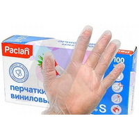 Виниловые перчатки Paclan Виниловые (S, 100 шт)