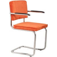 Интерьерное кресло Zuiver Ridge Kink Rib (оранжевый/хром) в Бресте