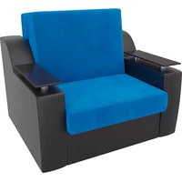 Кресло-кровать Mebelico Сенатор 105467 60 см (голубой/черный)