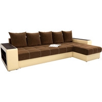 Угловой диван Mebelico Дубай 59644 (коричневый)