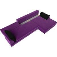 Угловой диван Mebelico Пекин Long 116142 (правый, микровельвет, фиолетовый)