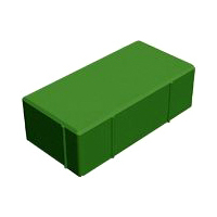 Тротуарная плитка Тро-Туар Кирпичик-6 20x10x6 (зеленый)