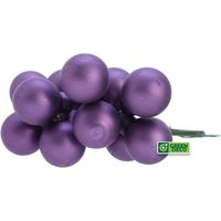 Елочная игрушка GreenDeco На проволоке 712532 (144шт, фиолетовая петуния матовый)