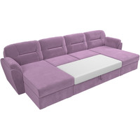 П-образный диван Лига диванов Бостон 109505 (микровельвет, сиреневый)