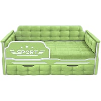 Кровать Настоящая мебель Спорт 80x160 (зеленый)
