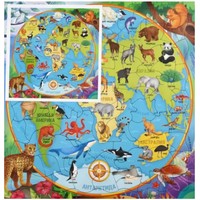 Пазл ГеоДом Карта мира. Животные 4660136222422 (80 эл)