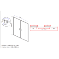 Душевая дверь Vincea Garda VDS-1G2190CL (хром/прозрачное)