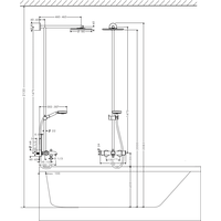 Душевая система  Hansgrohe Raindance Showerpipe EcoSmart 180 мм для ванны (27146000)