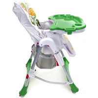 Высокий стульчик Baby Maxi Раскладной 1518 (зеленый/белый)