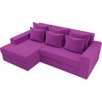 Угловой диван Лига диванов Мэдисон 106198 (левый, микровельвет, фиолетовый)