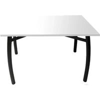 Кухонный стол Solt 100x60 (белый/ноги гнутые усиленные черные)