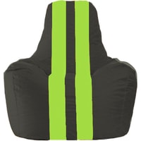 Кресло-мешок Flagman Спортинг С1.1-466 (чёрный/салатовый)