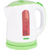 Электрический чайник Delta DL-1326 (белый/зеленый)
