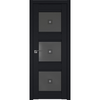Межкомнатная дверь ProfilDoors Классика 4U R 90x200 (черный матовый/графит с прозрачным фьюз.)