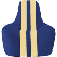 Кресло-мешок Flagman Спортинг С1.1-121 (синий/светло-бежевый)