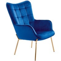 Интерьерное кресло Halmar Castel 2 (темно-синий/золотой)