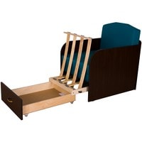 Кресло-кровать Мебель Холдинг Юлечка 815 (темно-коричневый/бирюзовый)