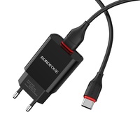 Сетевое зарядное Borofone BA20A USB Type-C (черный)