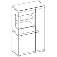 Книжный шкаф Anrex Linate 3D-1S/TYP 32 Белый/Сонома Трюфель