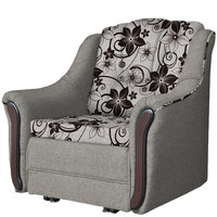 Кресло-кровать Асмана Виктория (рогожка цветок крупный коричневый/рогожка бежевый) в Пинске