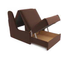 Кресло-кровать Мебель-АРС Аккорд №2 (микровельвет, кордрой коричневый)