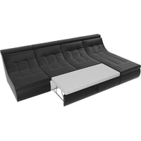 Модульный диван Лига диванов Холидей люкс 105575 (экокожа, черный)