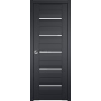Межкомнатная дверь ProfilDoors Модерн 48U L 60x200 (черный матовый/стекло белый триплекс)
