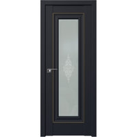 Межкомнатная дверь ProfilDoors 24U L 90x200 (черный матовый/кристалл матовый/золото)