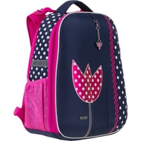 Школьный рюкзак Mike&Mar Тюльпан (темно-синий/розовый)