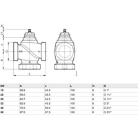 Фитинг Sauter Двухходовой регулирующий клапан DN25 10 м3/ч VUN025F300