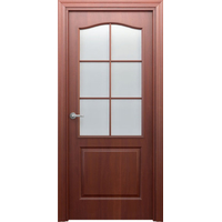 Межкомнатная дверь Бекар Палитра 11-4 (итальянский орех, декоративное стекло)