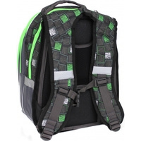 Школьный рюкзак Polikom 3449 (серый/зеленый)