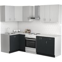 Готовая кухня Сивирин-Компани Клео лайт 1.2x1.9 левая (антрацит/стальной серый)