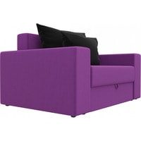 Кресло-кровать Mebelico Мэдисон 14 106103 (микровельвет, фиолетовый/черный)