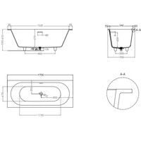 Ванна Salini Ornella Axis Kit 170x70 104713G (S-Sense, глянцевый)