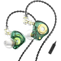 Наушники TRN MT1 Pro (зеленый, с микрофоном)