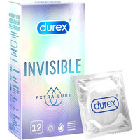 Гладкие презервативы Durex №12 Invisible Extra Lube c доп. смазкой (12 шт)