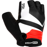 Перчатки Dream Bike 7690587 (L, белый/черный/красный)