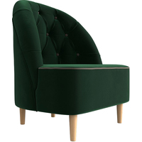 Интерьерное кресло Mebelico Амиса 306 110041 (велюр зеленый/кант бежевый)