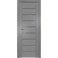 Межкомнатная дверь ProfilDoors 98XN L 60x200 (грувд серый/стекло черный триплекс)