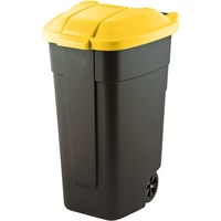 Контейнер для мусора Curver 110 л (черный/желтый) 214128