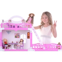 Кукольный домик Krasatoys Дом Анна с мебелью 000268 (белый/розовый)